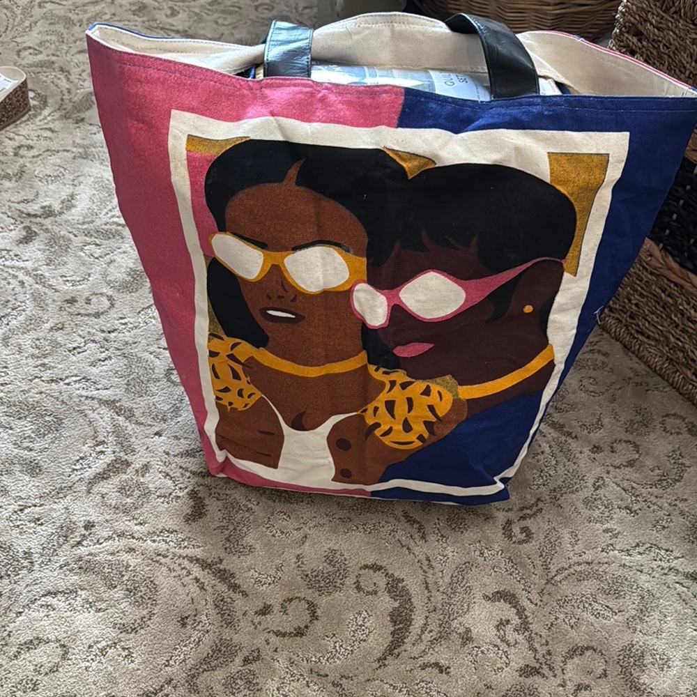 Colorful Tote Bag with Artistic Design